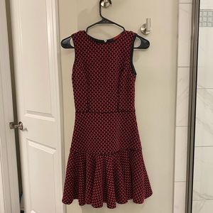 Said Fifth Avenue, dress, black and red pattern, Small